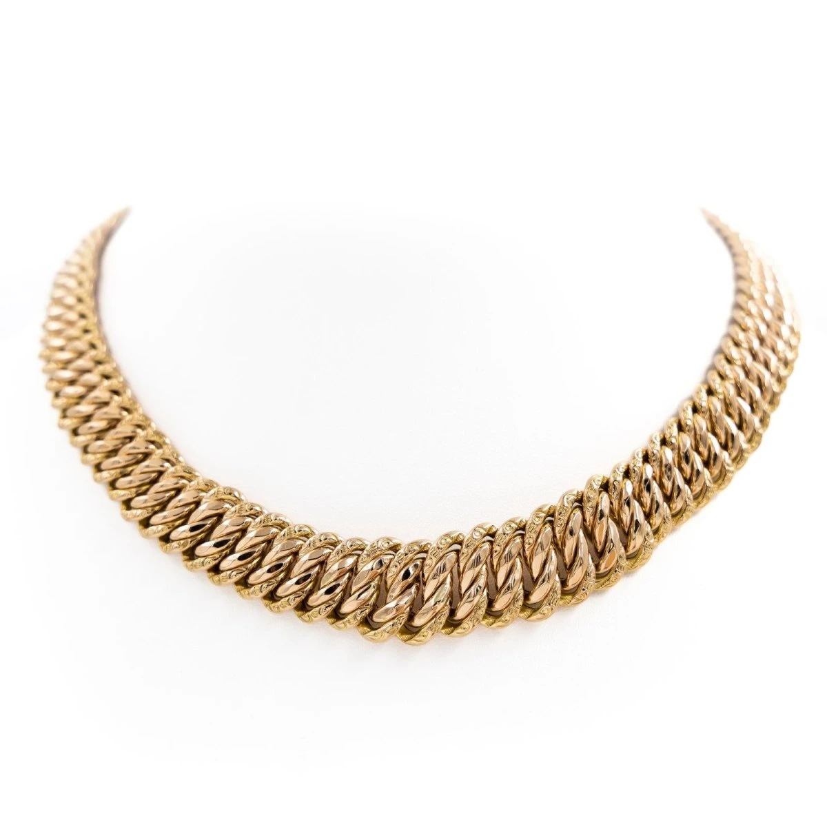 Collier Maille Américaine En Or Rose 1 Collier Maille Américaine En Or Rose