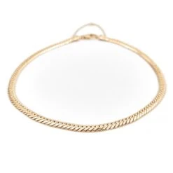 Collier Maille Anglaise En Or Jaune