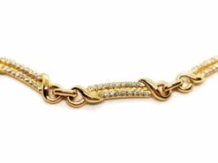 Collier Maille Articulée En Or Jaune Pavé Diamants -Castafiore Boutique collier maille articulee en or jaune pave diamants 108946