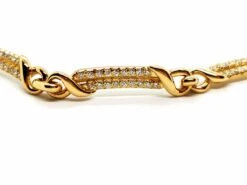 Collier Maille Articulée En Or Jaune Pavé Diamants -Castafiore Boutique collier maille articulee en or jaune pave diamants 237317