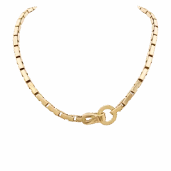 Miller Collier Maille CARTIER "Agrafe" En Or Jaune