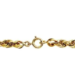 Collier Maille Corde En Or Rose -Castafiore Boutique collier maille corde en or rose 428100