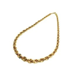 Collier Maille Corde En Or Rose