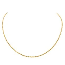 Collier Maille Corde Or Jaune