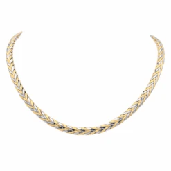 Collier Maille En Or Jaune Et Or Blanc 8 Collier Maille En Or Jaune Et Or Blanc -Castafiore Boutique collier maille en or jaune et or blanc 355004