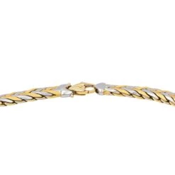 Collier Maille En Or Jaune Et Or Blanc 10 Collier Maille En Or Jaune Et Or Blanc -Castafiore Boutique collier maille en or jaune et or blanc 698838