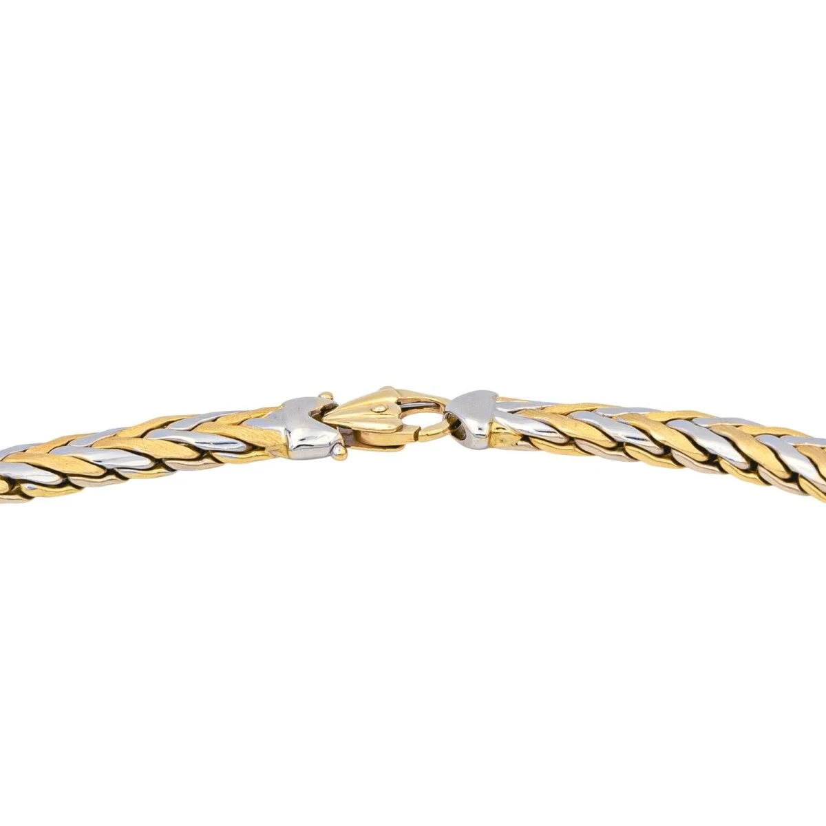 Collier Maille En Or Jaune Et Or Blanc 5 Collier Maille En Or Jaune Et Or Blanc – Image 5