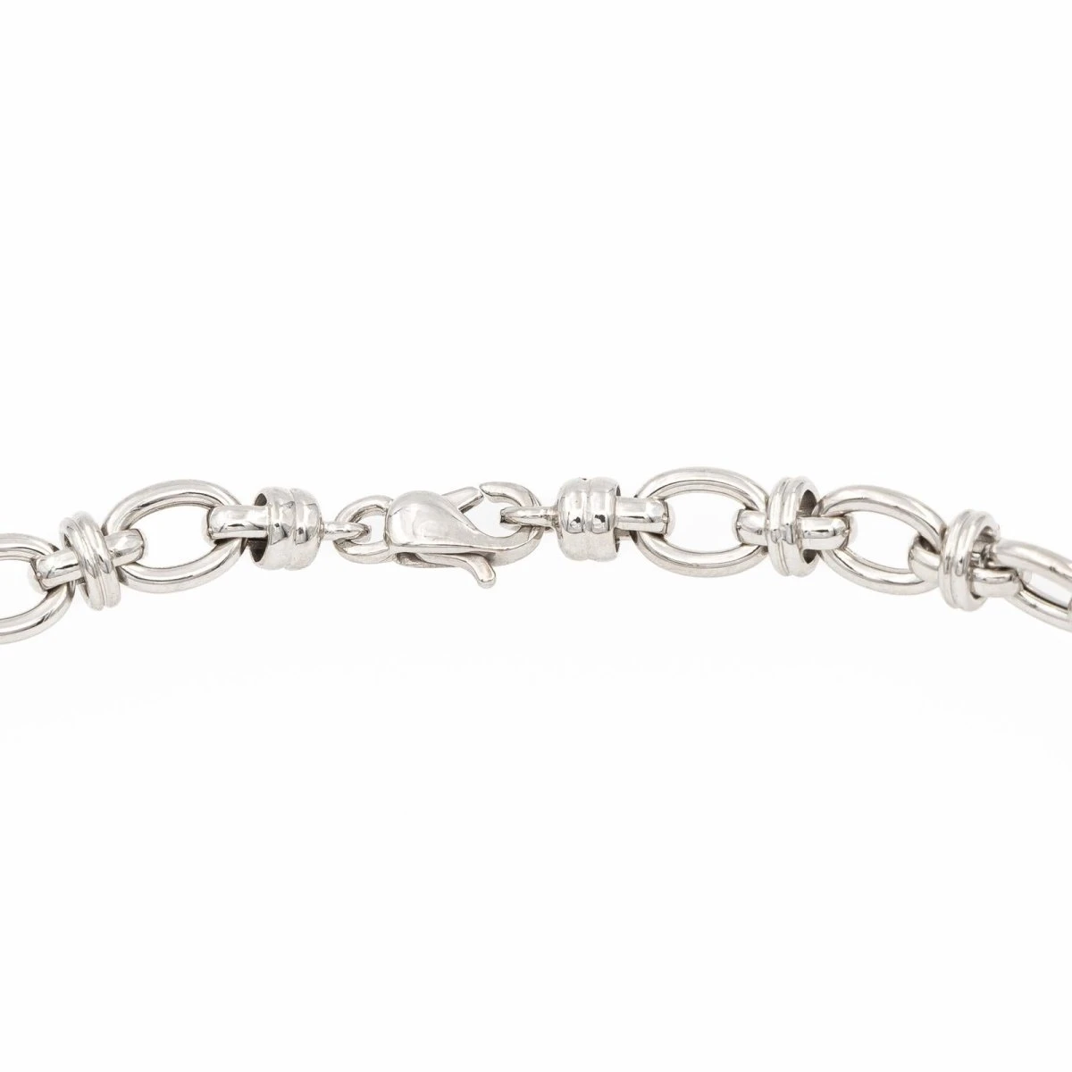 Collier Maille Fantaisie En Or Blanc 4 Collier Maille Fantaisie En Or Blanc – Image 4