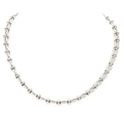 Collier Maille Fantaisie En Or Blanc