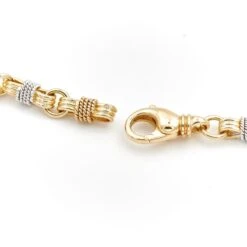 Collier Maille Fantaisie En Or Jaune Et Blanc 10 Collier Maille Fantaisie En Or Jaune Et Blanc -Castafiore Boutique collier maille fantaisie en or jaune et blanc 566874