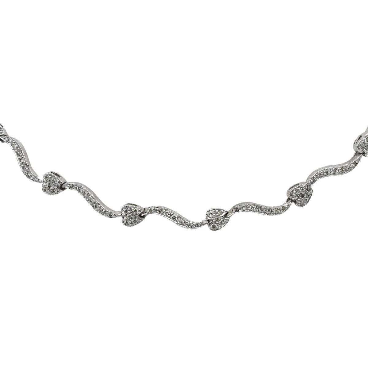 Collier Maille Fantaisie Or Blanc Diamant 3 Collier Maille Fantaisie Or Blanc Diamant – Image 3