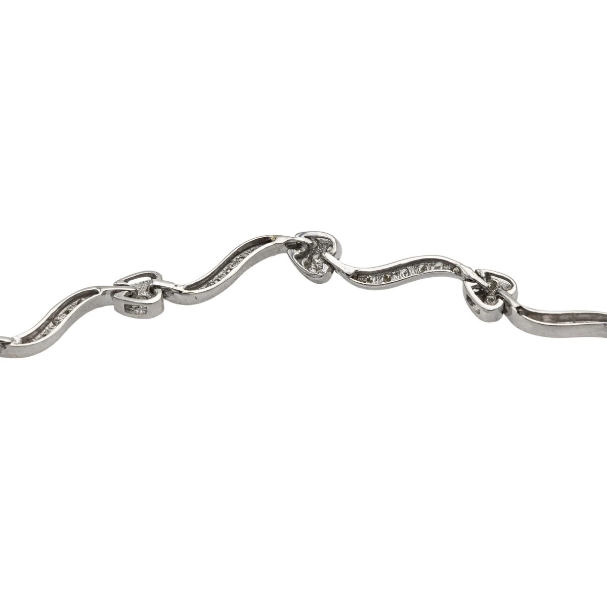 Collier Maille Fantaisie Or Blanc Diamant 6 Collier Maille Fantaisie Or Blanc Diamant – Image 6