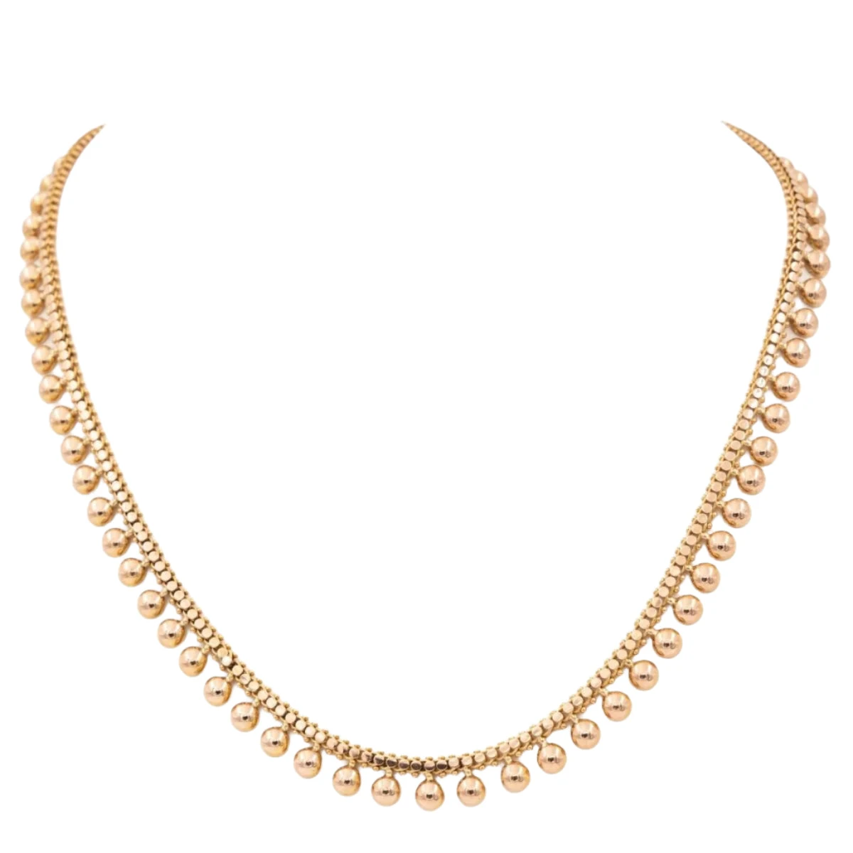 Collier Maille Fantaisie En Or Rose 1 Collier Maille Fantaisie En Or Rose