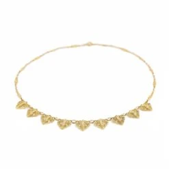 Collier Maille Filigrane En Or Jaune -Castafiore Boutique collier maille filigrane en or jaune 358728
