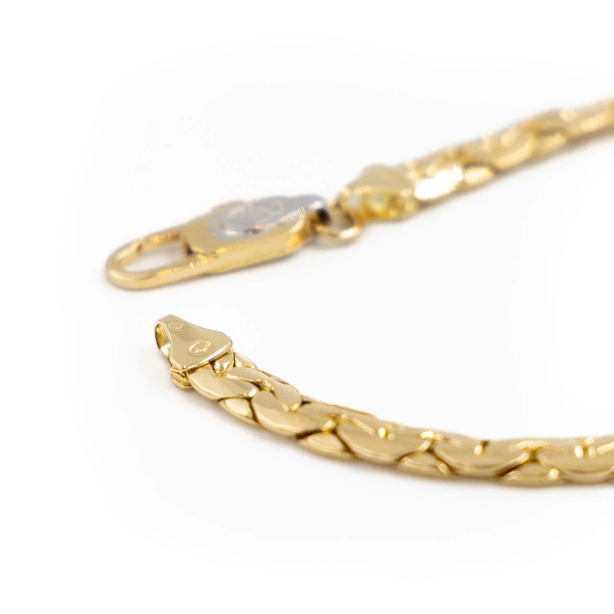 Collier Maille Haricot En Or Jaune Et Diamant 3 Collier Maille Haricot En Or Jaune Et Diamant – Image 3