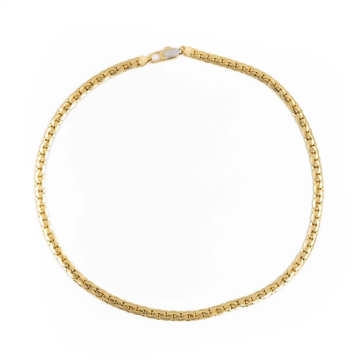 Collier Maille Haricot En Or Jaune Et Diamant 5 Collier Maille Haricot En Or Jaune Et Diamant – Image 5