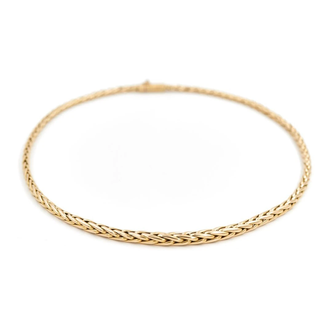 Collier Maille Palmier CAPLAIN SAINT ANDRÉ, Or Jaune Et Saphir 3 Collier Maille Palmier CAPLAIN SAINT ANDRÉ, Or Jaune Et Saphir – Image 3