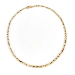 Collier Maille Palmier CAPLAIN SAINT ANDRÉ, Or Jaune Et Saphir