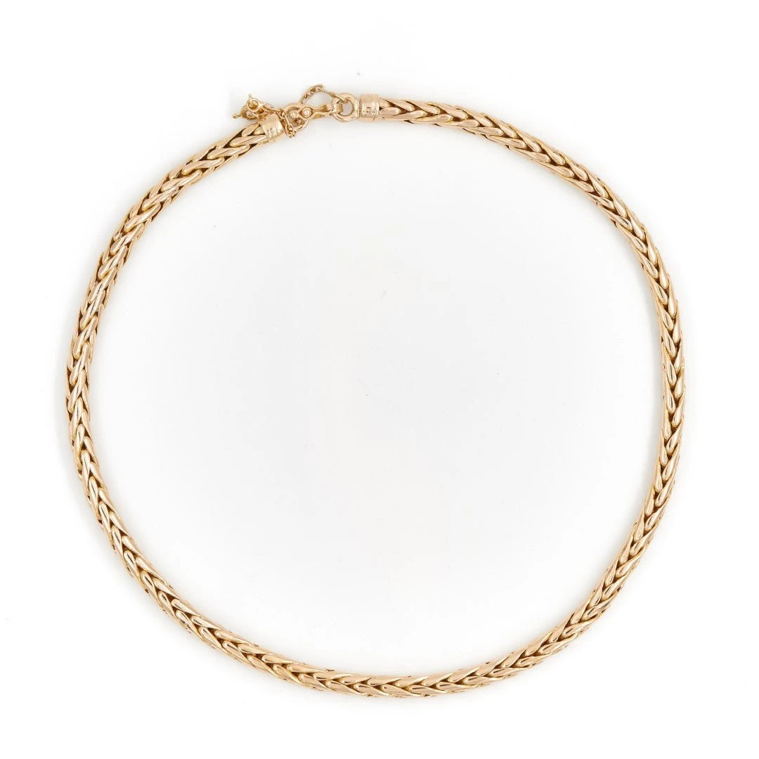 Collier Maille Palmier En Or Jaune 1 Collier Maille Palmier En Or Jaune