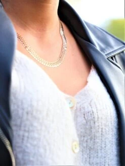 Collier Maille Pampilles En Or Jaune -Castafiore Boutique collier maille pampilles en or jaune 263015