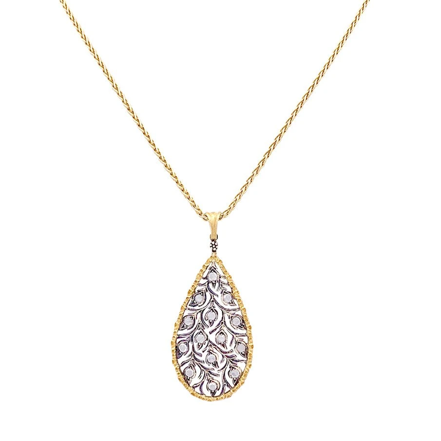 Miller Collier Maille Pendentif BUCCELLATI"Ramage" En Deux Ors Et Diamants. 1 Miller Collier Maille Pendentif BUCCELLATI"Ramage" En Deux Ors Et Diamants.