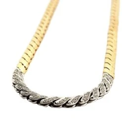 Collier Maille POMELLATO En Or Jaune, Or Blanc Et Diamants 8 Collier Maille POMELLATO En Or Jaune, Or Blanc Et Diamants -Castafiore Boutique collier maille pomellato en or jaune or blanc et diamants 557172