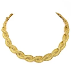 Collier Maille Torsadée En 2 Ors 9 Collier Maille Torsadée En 2 Ors -Castafiore Boutique collier maille torsadee en 2 ors 559348