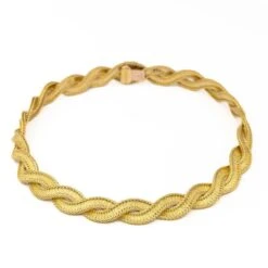 Collier Maille Torsadée En 2 Ors