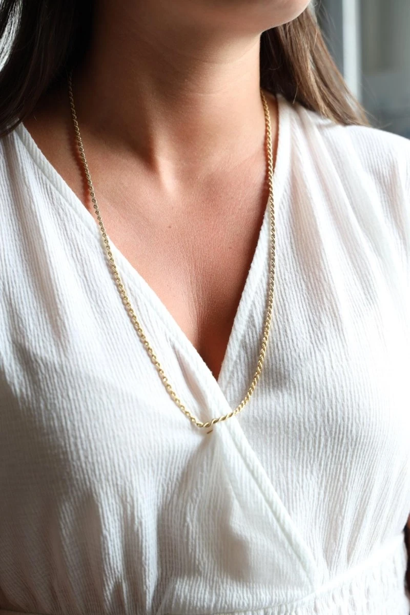 Collier Maille Torsadée En Or Jaune 7 Collier Maille Torsadée En Or Jaune – Image 7