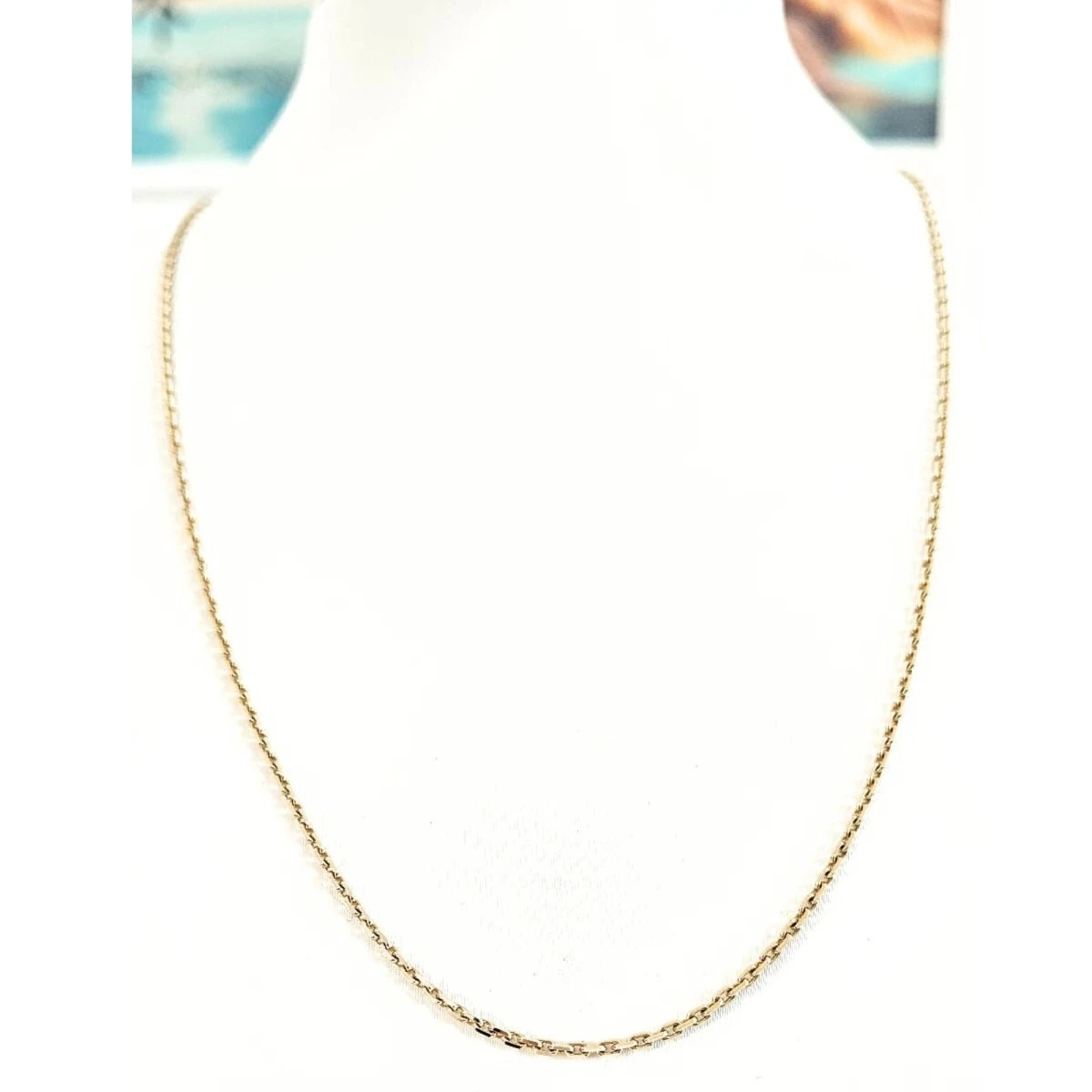 Collier Matinée En Or Jaune 18 Carats Maille Type Forçat Diamant - 55 Centimètres 1 Collier Matinée En Or Jaune 18 Carats Maille Type Forçat Diamant - 55 Centimètres