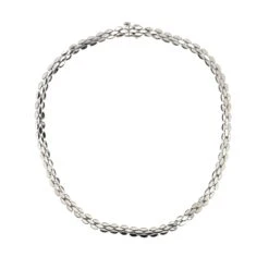 Collier MAUBOUSSIN En Or Blanc Maille Plate