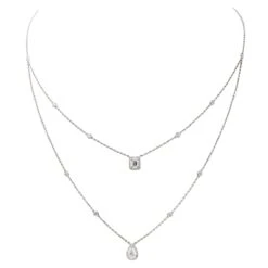 Collier Messika My Twin Or Blanc Diamant