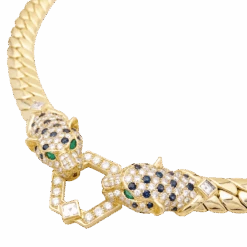 Miller Collier O.J. PERRIN, Or Jaune,saphirs émeraudes, Et Diamants -Castafiore Boutique collier oj perrin or jaune saphirs emeraudes et diamants 507407