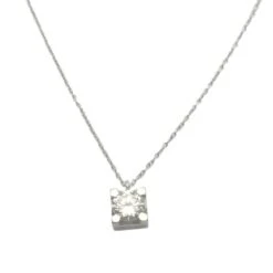 Collier Or 18KT Diamant Naturel 0,81 Certifié IGI