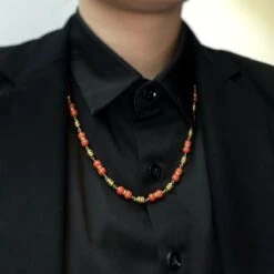 Collier - Or & Corail Rouge 5 Collier - Or & Corail Rouge -Castafiore Boutique collier or corail rouge 2775859