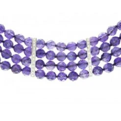 Collier Or Gris Améthystes Diamants -Castafiore Boutique collier or gris amethystes diamants 236484