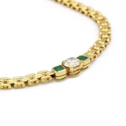 Collier Or, Diamant & Emeraudes - René KREISS -Castafiore Boutique collier or jaune diamant et emeraudes 896027