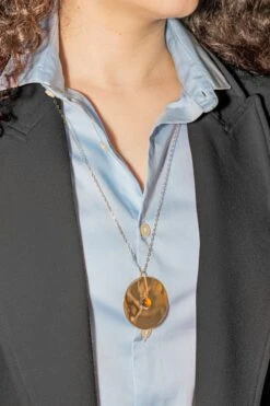 Collier Or Rose Œil-de-Tigre -Castafiore Boutique collier or rose oeil de tigre 439854