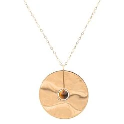 Collier Or Rose Œil-de-Tigre -Castafiore Boutique collier or rose oeil de tigre 965400