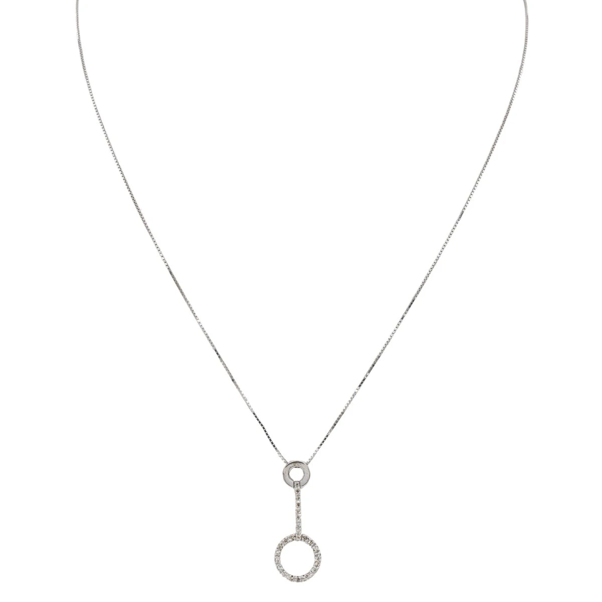 Collier Pendentif En Or Blanc 18 Carats Et Diamant 1 Collier Pendentif En Or Blanc 18 Carats Et Diamant