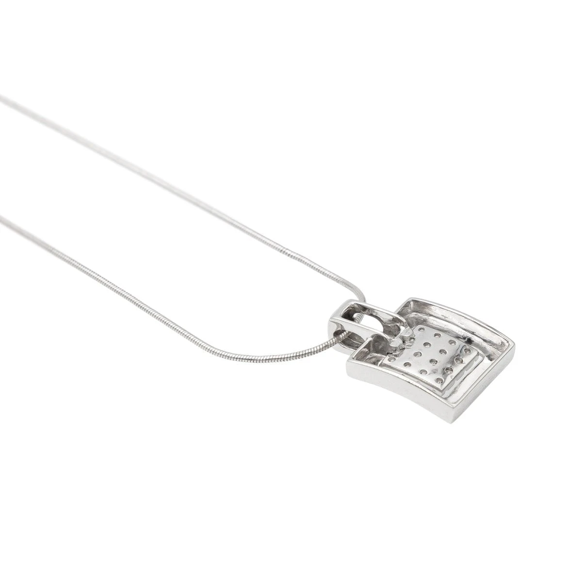 Collier Pendentif Or Blanc Diamant 5 Collier Pendentif Or Blanc Diamant – Image 5