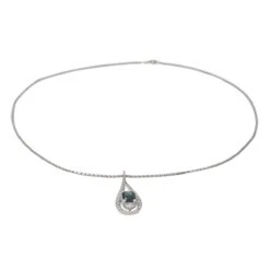 Collier Pendentif Or Blanc Saphir 8 Collier Pendentif Or Blanc Saphir -Castafiore Boutique collier pendentif or blanc saphir 284865