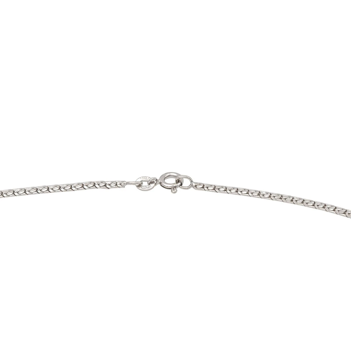 Collier Pendentif Or Blanc Saphir 4 Collier Pendentif Or Blanc Saphir – Image 4