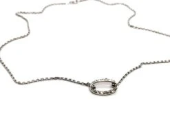 Collier Pendentif Oval En Or Blanc Et Diamants -Castafiore Boutique collier pendentif oval en or blanc et diamants 374024
