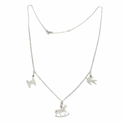 Collier Pendentif POMELLATO En Or Blanc Et Diamants