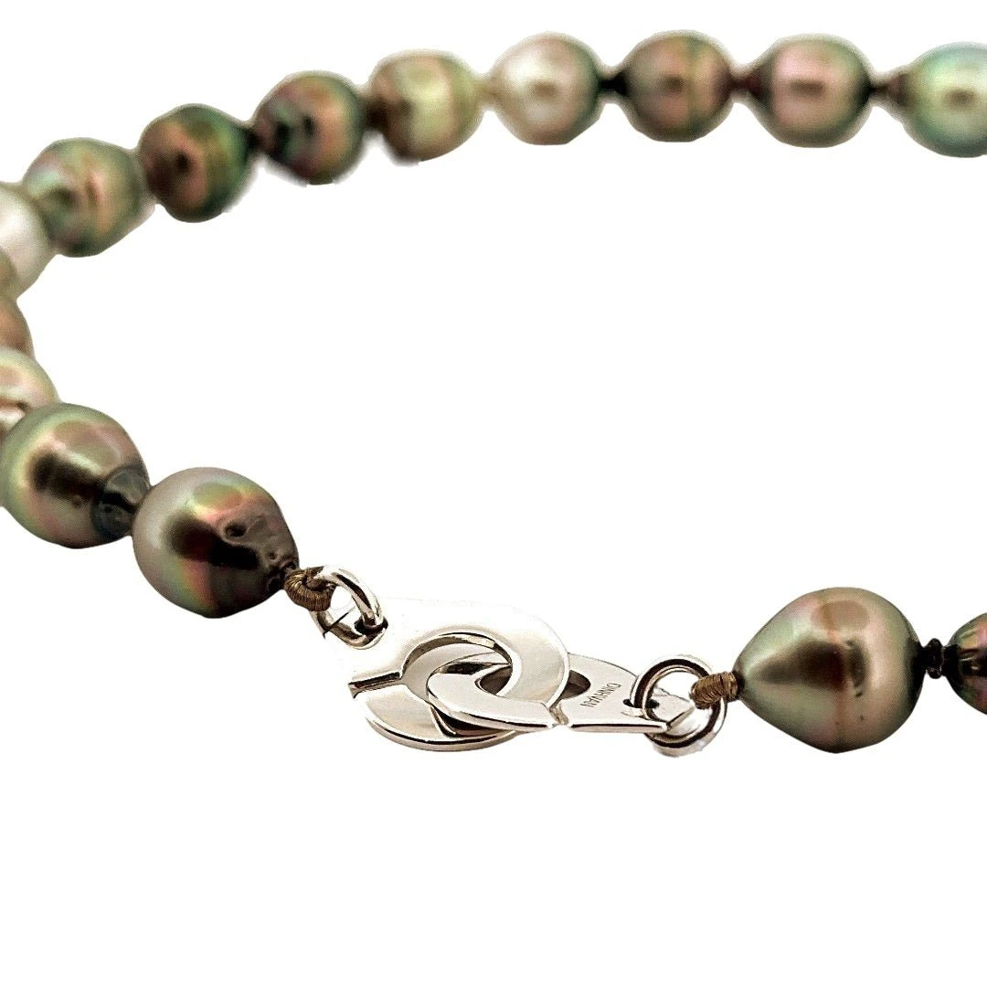 Collier DINH VAN "Menottes R15" En Or Blanc Et Perles De Tahiti 4 Collier DINH VAN "Menottes R15" En Or Blanc Et Perles De Tahiti – Image 4