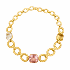 Miller Collier Ras De Cou En Or Jaune Et Béryls