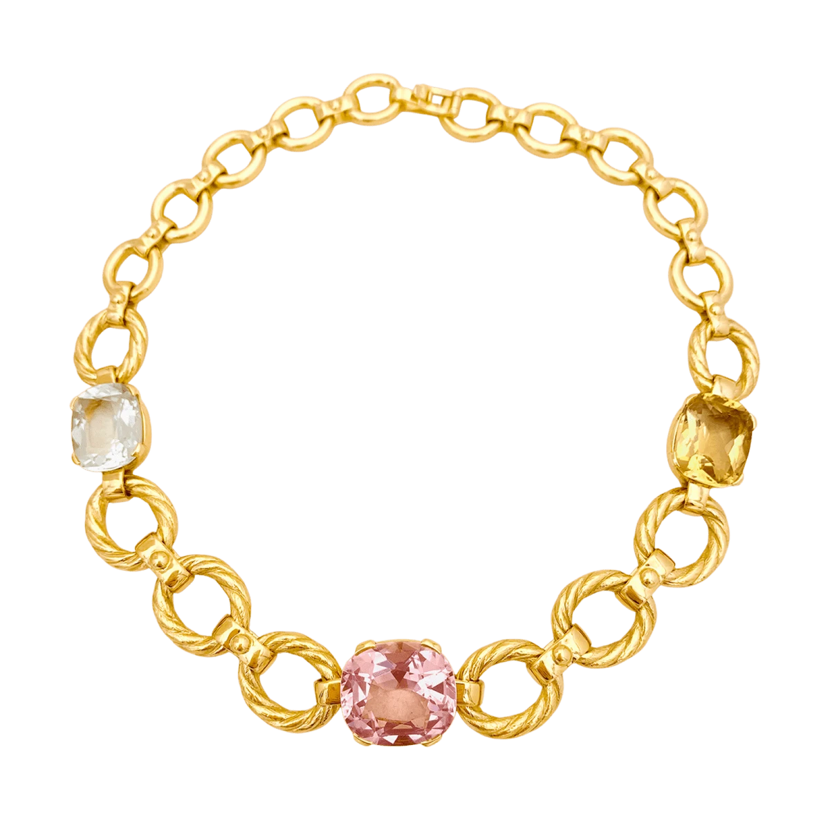 Miller Collier Ras De Cou En Or Jaune Et Béryls 1 Miller Collier Ras De Cou En Or Jaune Et Béryls