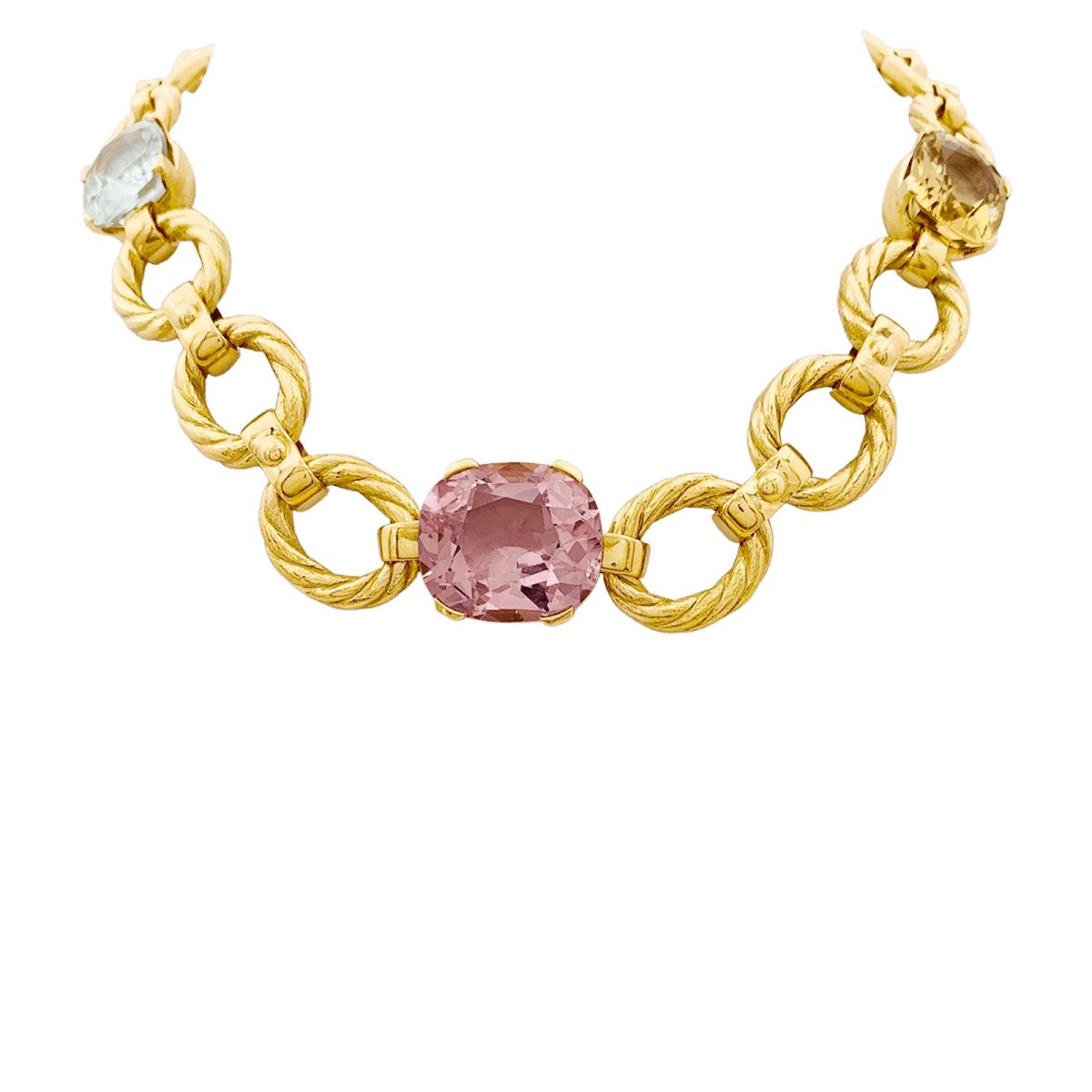 Miller Collier Ras De Cou En Or Jaune Et Béryls 3 Miller Collier Ras De Cou En Or Jaune Et Béryls – Image 3