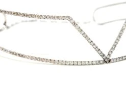 Collier Ras De Cou Graphique En Or Blanc Et Diamants -Castafiore Boutique collier ras de cou graphique en or blanc et diamants 344205